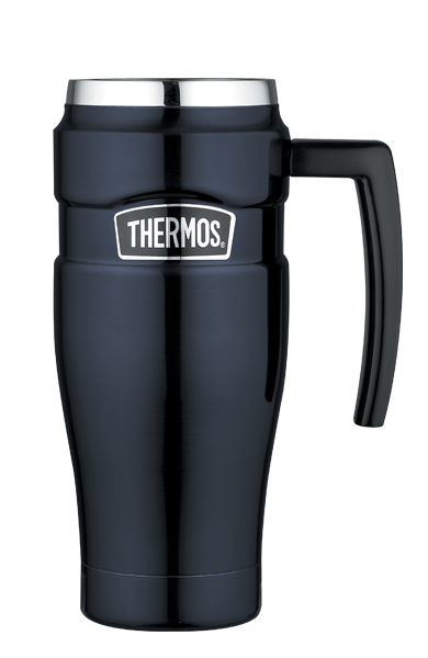 Thermos Vacuum Insulated Midnight Blue Travel Mug (16 oz / 470 ml)