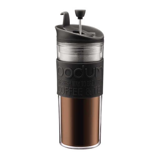 Bodum Travel Press Coffee Maker, Black (0.45 L, 15 oz)