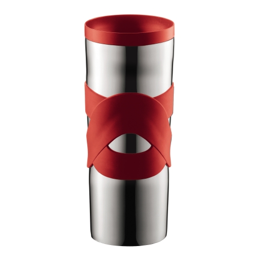 Bodum Travel Mug, Vacuum Mug, Large, Red (0.45 L, 15 oz)