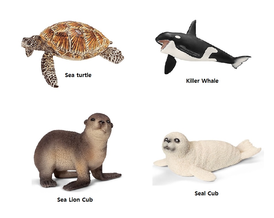 Schleich Ocean Life animal figures (4pk)