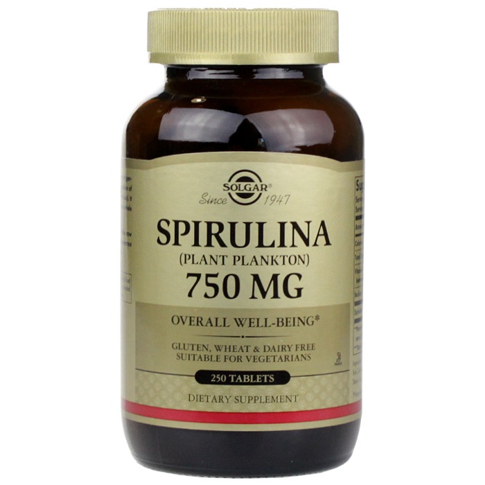 Solgar Spirulina (750mg), (250 tabs)