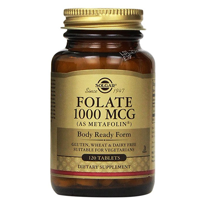 Solgar Folate 1000mcg (as Metafolin), 120tab