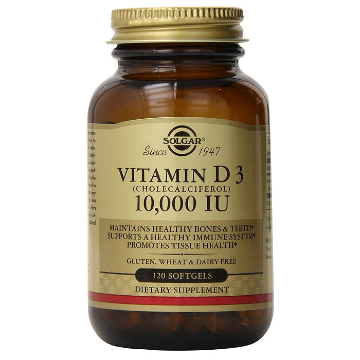 Solgar Vitamin D3 10000IU, 120 softgels