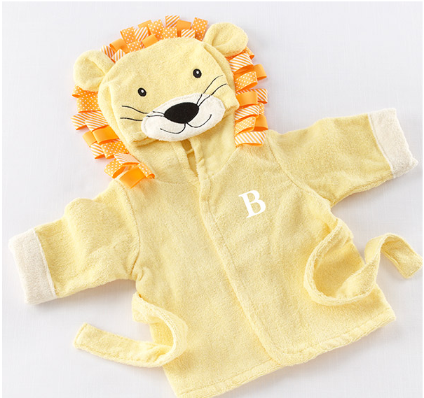 Baby Aspen Big Top Bath Time Hooded Spa Robe, Lion