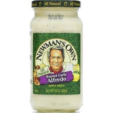NEWMAN'S OWN Roasted Garlic Alfredo Pasta Sauce NET WT 15 OZ (425G)
