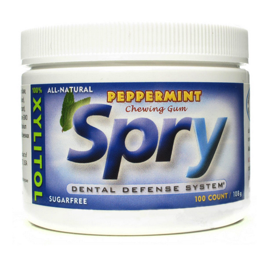 Xlear Spry Dental Defense System Peppermint Chewing Gum (100 Pieces)