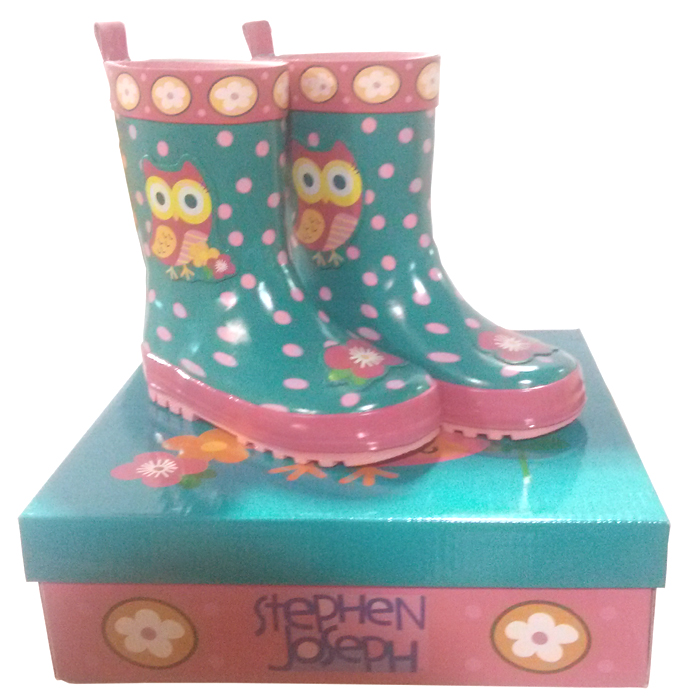Stephen Joseph Owl Rain Boots (size 11)