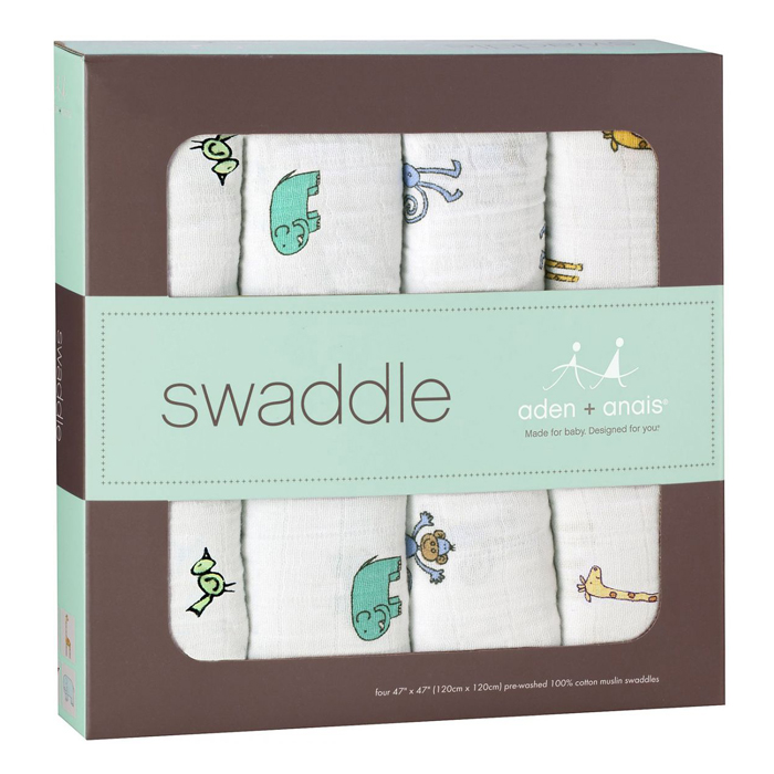 aden + anais Swaddle Wraps (4 Pack): Jungle Jam