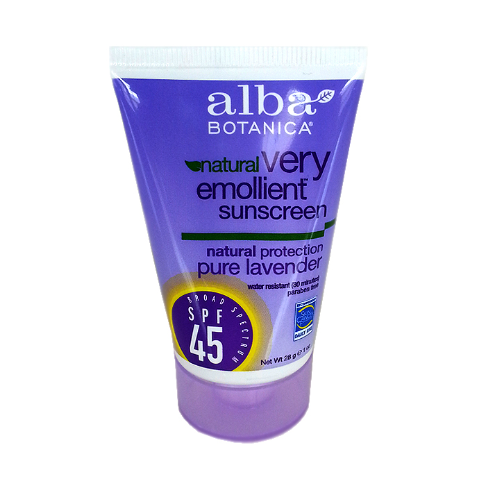 Alba Botanica Natural Very Emollient Sunscreen SPF 45: Pure Lavender (1 oz)