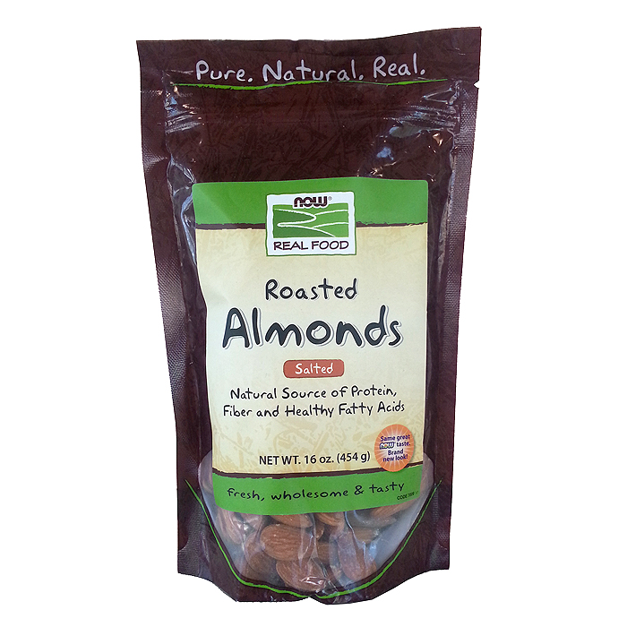 NOW Foods Almonds: Roasted & Salted (1 lb)