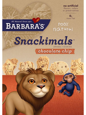 Barbara's Bakery Snackimals Animal Cookies: Chocolate Chip (1 oz, 6-PK)