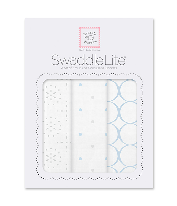 Swaddle Designs Sparklers SwaddleLite: Pastel Blue (Set of 3)