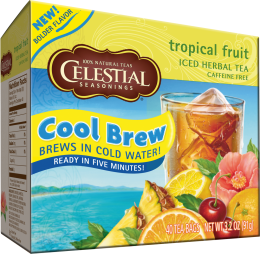 Celestial Cool Brew Iced Herbal Tea: Tropical Fruit (40 Tea Bags)