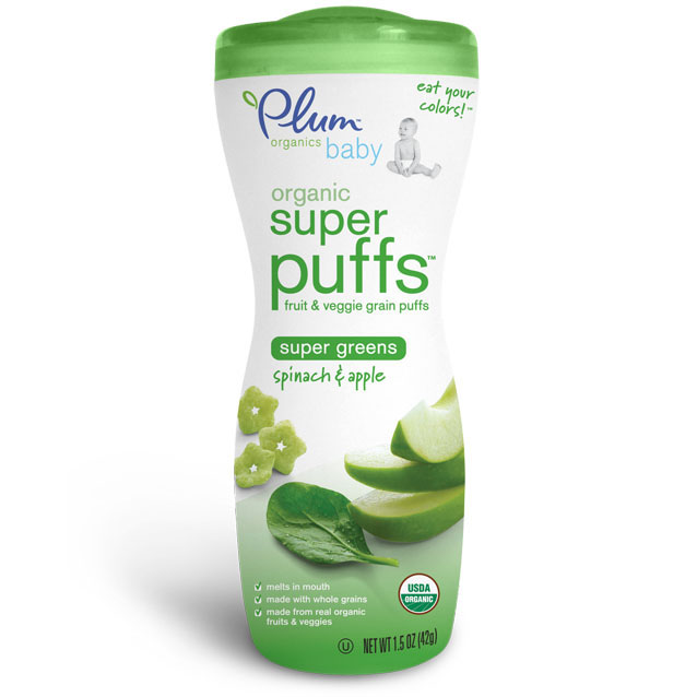 Plum Organics Super Puffs: Greens - Spinach, Apple (1.5 oz)