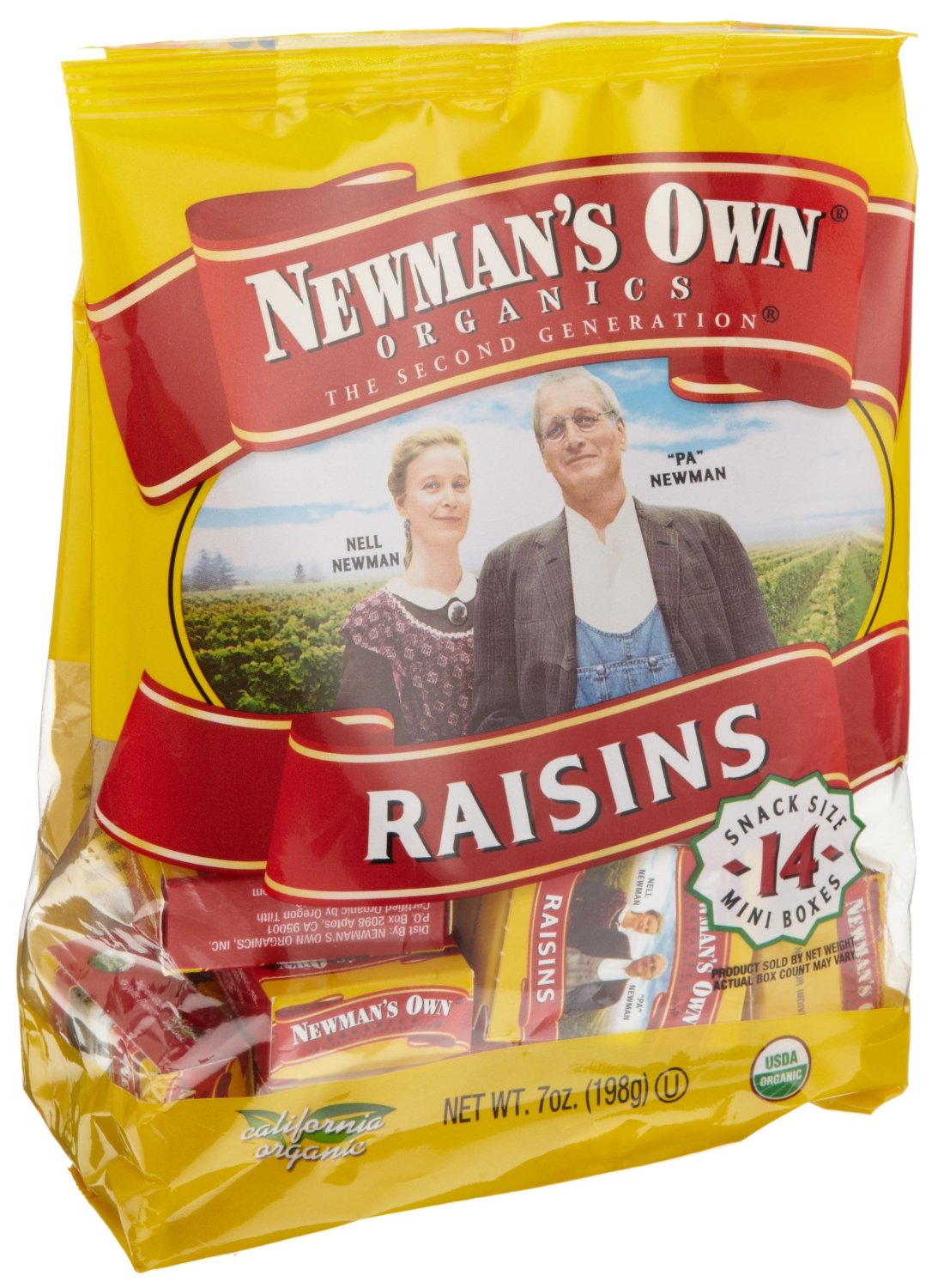 Newman's Own Organics California Raisins: Mini Boxes (14 Counts)