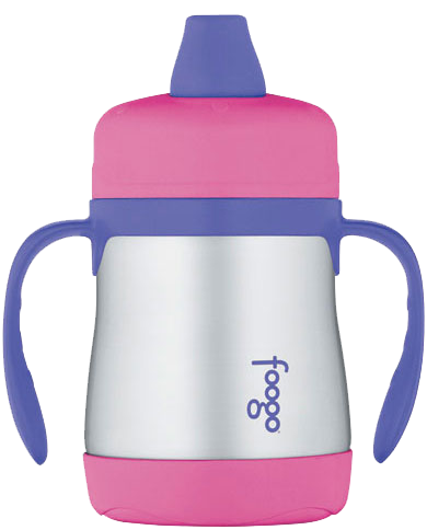 Thermos Pink Foogo Vacuum Insulated Soft Spout Sippy Cup w/ Handles (7 oz)