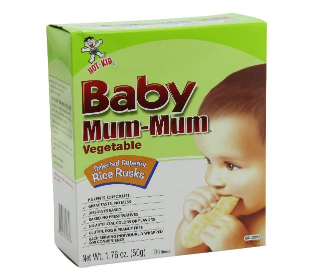 Baby Mum-Mum Rice Biscuit: Vegetable (24-Pieces)
