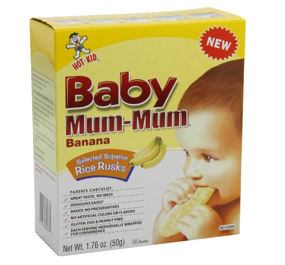 Baby Mum-Mum Rice Biscuit: Banana (24 Pieces)