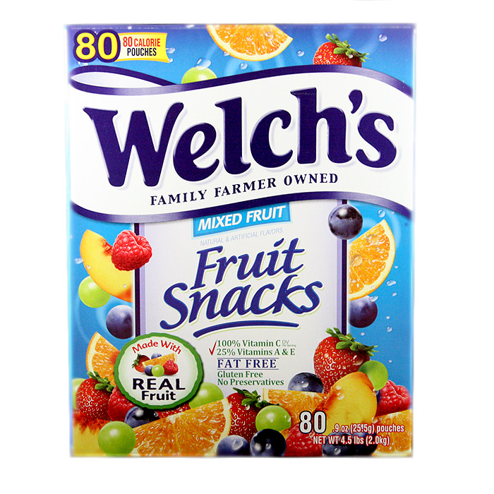 Welch's Fruit Snacks (80 Counts per Box, 0.9 oz Each)