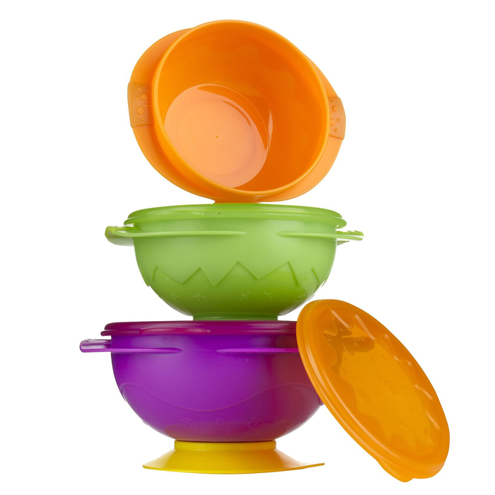 Sassy On-The-Go Snack Bowl Set -Colors May Vary 