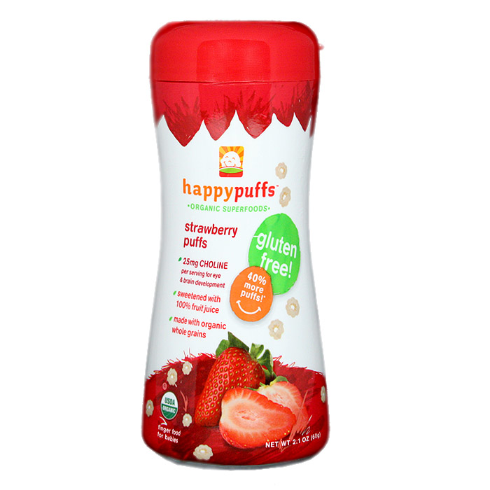 Happy Baby Organic Puffs: Strawberry (2.1 oz)