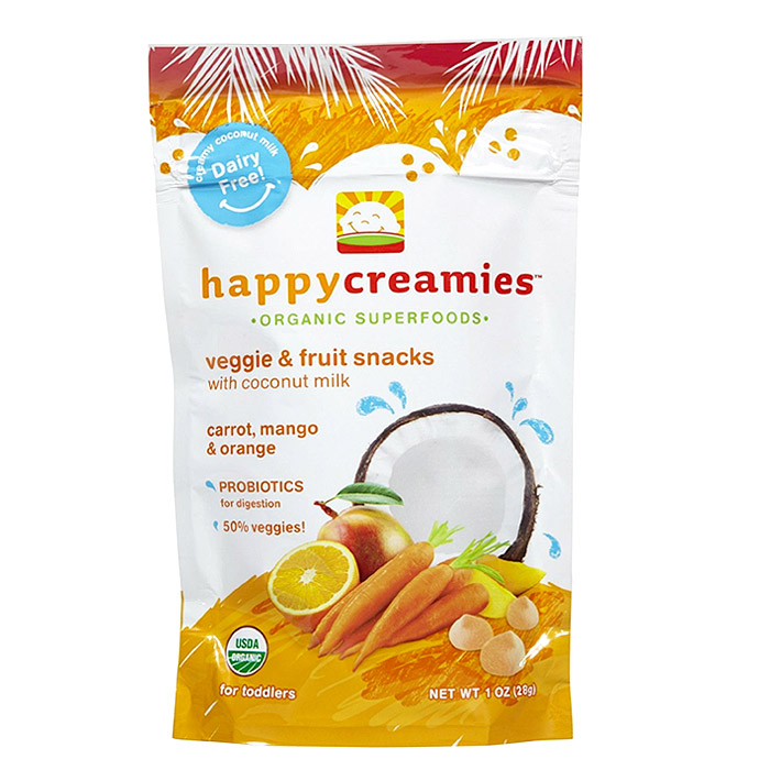 Happy Baby Organic Creamies: Carrot, Mango, Orange, Sweet Potato (1 oz)