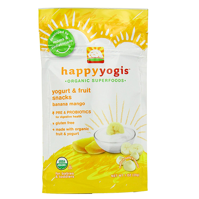 Happy Baby Organic Yogis Yogurt Snacks: Banana Mango (1 oz)