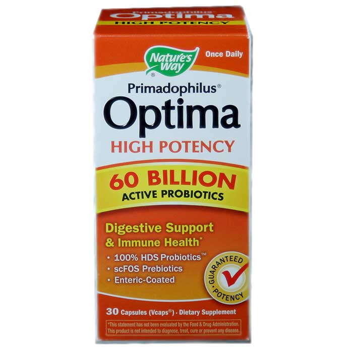 Nature's Way Primadophilus High Potency 60 Billion Optima  (30 Vcaps)