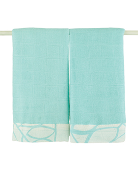 aden+anais Azura Solid Aqua Blankets 