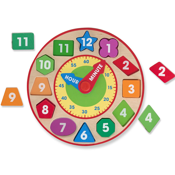 Melissa and Doug SHAPE SORTING CLOCK (Ages 3+)