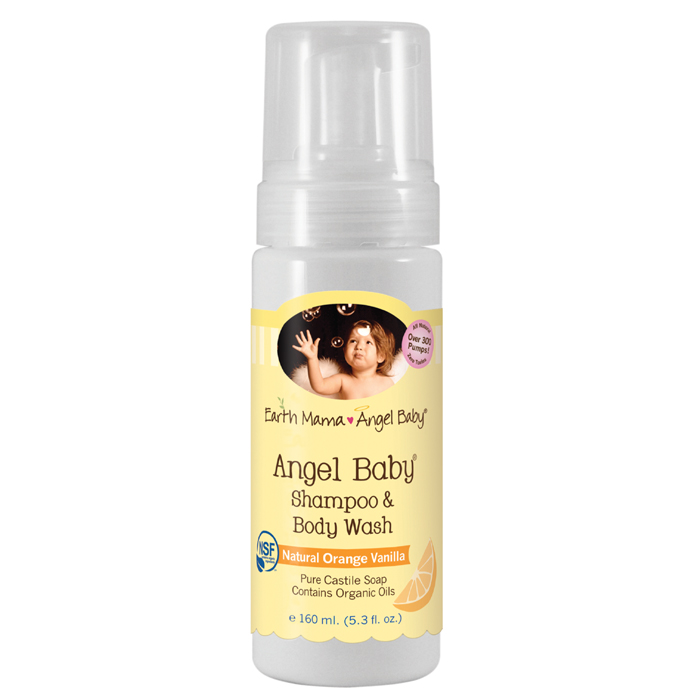 Earth Mama Angel Baby Shampoo & Body Wash: Natural Orange Vanilla (5.3 oz)