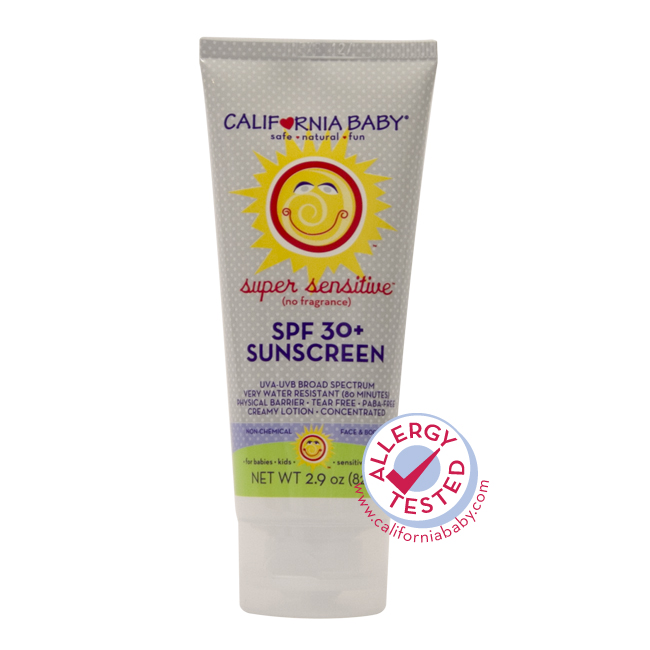 California Baby Sunscreen SPF 30+: Super Sensitive (No Fragrance) (2.9 oz)