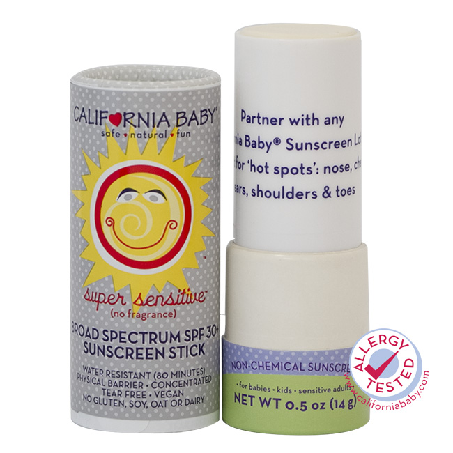 California Baby Sunscreen Stick SPF 30+: Super Sensitive (No Fragrance) (0.5 oz)