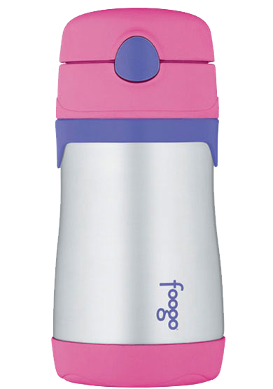 Thermos Pink Foogo Vacuum Insulated Leak-Proof Straw Bottle (10 oz)