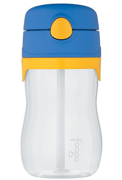 Thermos Blue Foogo Plastic Leak-Proof Straw Bottle (11 oz)