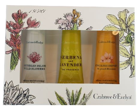 Crabtree & Evelyn Hand Therapy Gift Set (Caribbean Island, Verbena, English Honey)