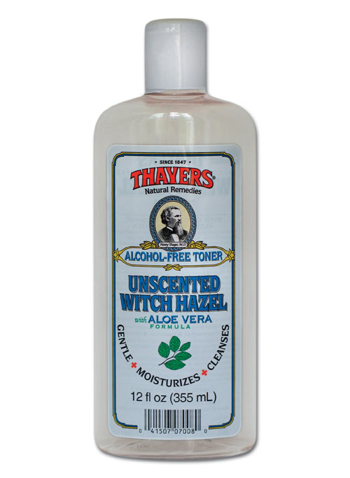 THAYERS Witch Hazel w/ Organic Aloe Vera Toner: Alcohol-Free Unscented (12 oz)