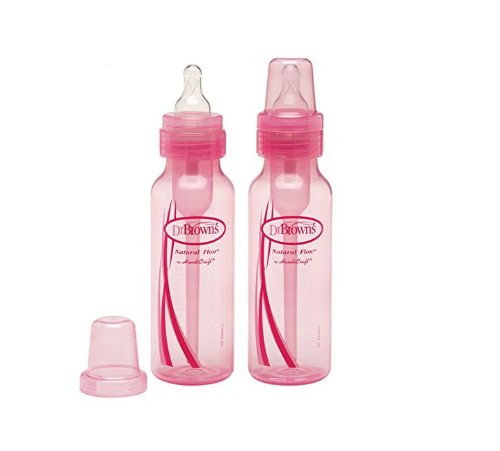 Dr. Brown's Natural Flow, Pink(2 Pack, 8oz. Bottles) 