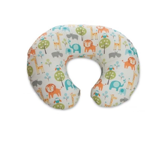 Boppy Pillow with Slipcover, Peaceful Jungle (0-12 Months)