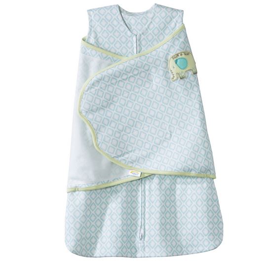 Halo SleepSack Swaddle Diamond Turquoise Elephant (Size S)