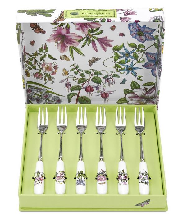 Portmeirion Botanic Garden Pastry Forks, Set of 6