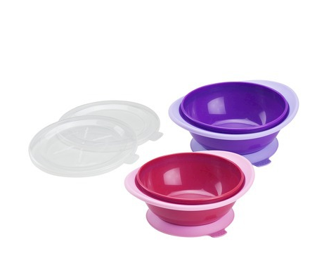 Gerber Graduates No-Mess Saucers(2 Bowls Pink/Purple) 