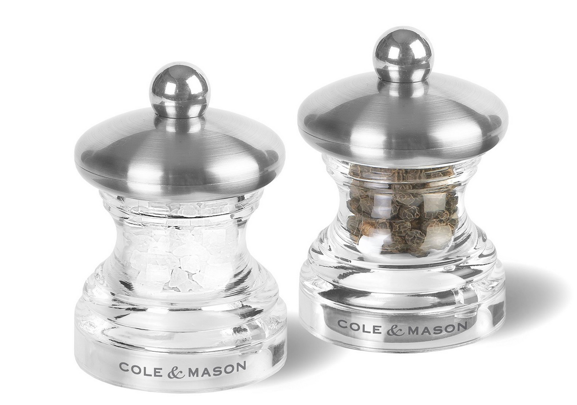 Cole and Stainless Steel Button Salt and Pepper Gift Set