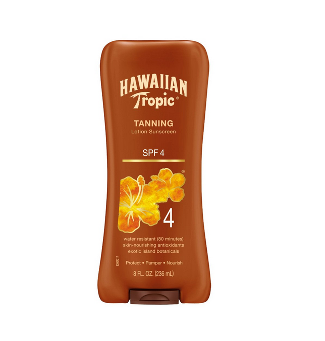 Hawaiian Tropic Tanning Lotion Sunscreen, SPF 4(8fl oz.) 