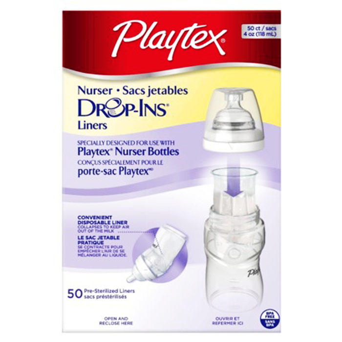 Playtex Nurser Drop-Ins Liners(50 Pre-Sterilized Liners)