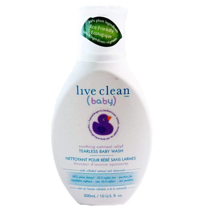 Live Clean Baby Soothing Oatmeal Relief Tearless Baby Wash(10 fl oz.)