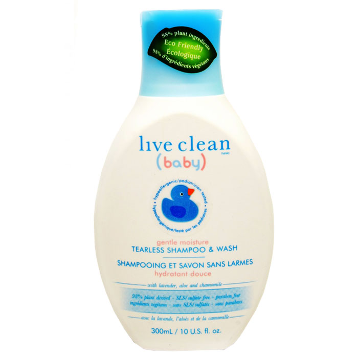 Live Clean Baby Gentle Moisture Tearless Shampoo & Wash(10 fl oz.)
