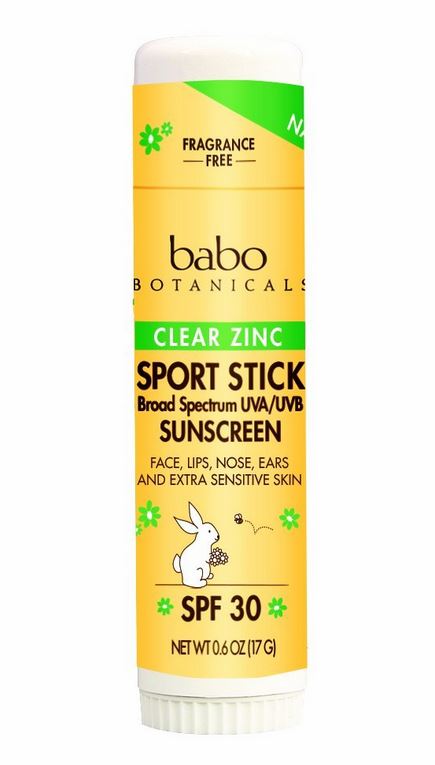 Babo Botanicals SPF 30 Fragrance Free Clear Zinc Sport Stick (0.6 oz)