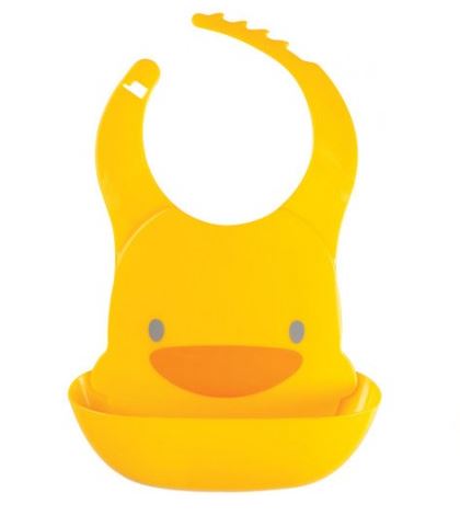 PiyoPiyo Adjustable Waterproof Bib with Food Catching Tray
