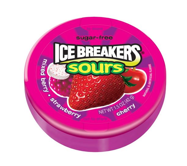 Icebreakers Sours Mixed Berry, Cherry, Strawberry (1.5 oz.)